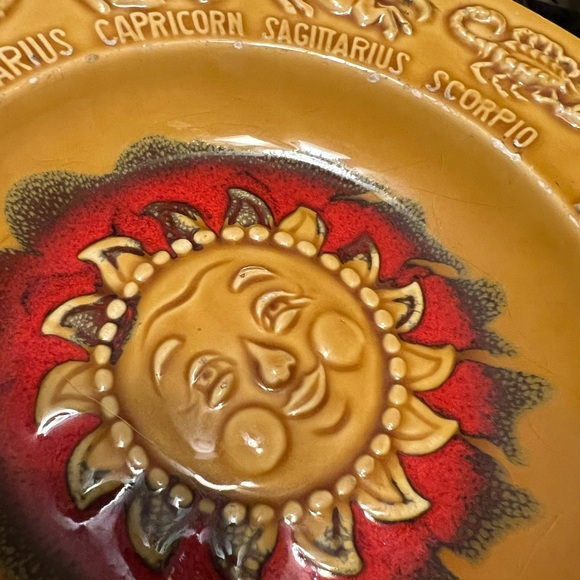 RARE Vintage Zodiac Sign Astrology Ceramic Plate - Picture 9 of 14